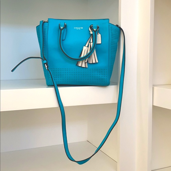 Coach Legacy Perforated Mini Tanner Bag - Blue - Picture 3 of 11